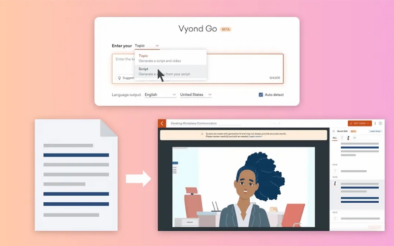 Document to Video - Vyond Go - Tạo Video AI Document to Video - Vyond Go - Tạo Video AI